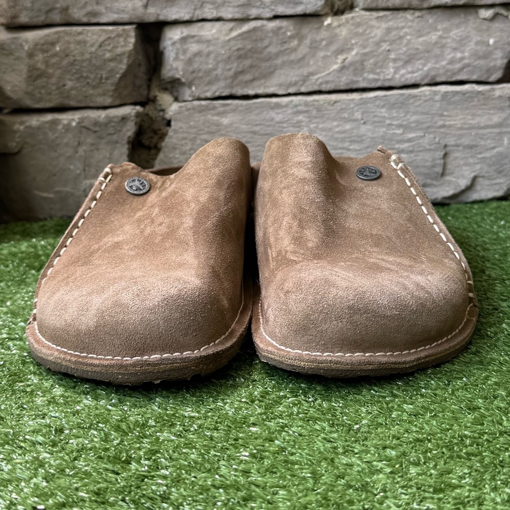 Birkenstock Tan Suede Mules - Picture 3 of 11